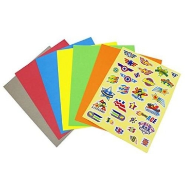 Fold N Fly Paper Airplanes Kit for Kids - 18 Colorful Designs