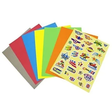 Fold N Fly Paper Airplanes Kit for Kids - 18 Colorful Designs