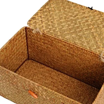 Stylish DOKOT Woven Seagrass Storage Bins Set of 3