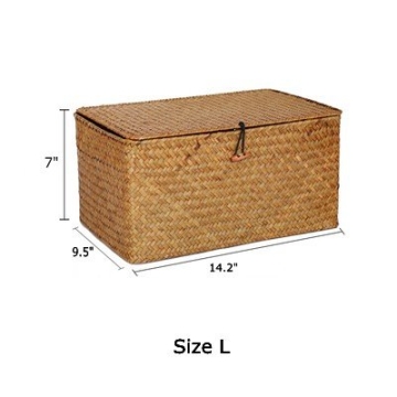 Stylish DOKOT Woven Seagrass Storage Bins Set of 3