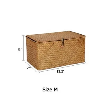 Stylish DOKOT Woven Seagrass Storage Bins Set of 3
