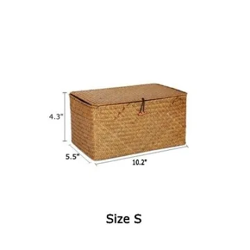 Stylish DOKOT Woven Seagrass Storage Bins Set of 3