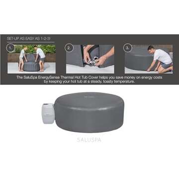 Bestway SaluSpa EnergySense Thermal Inflatable Hot Tub Spa Cover 71" x 26"