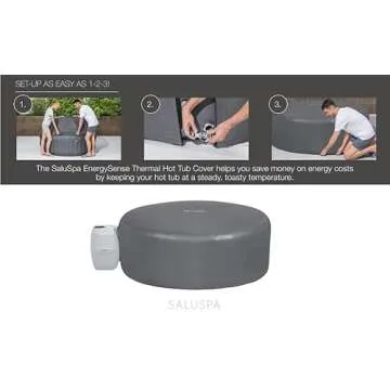 Bestway SaluSpa EnergySense Thermal Inflatable Hot Tub Spa Cover 71" x 26"