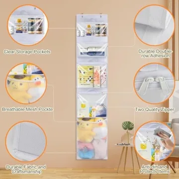 Woodoulogy Over Door Storage Organizer for Kids