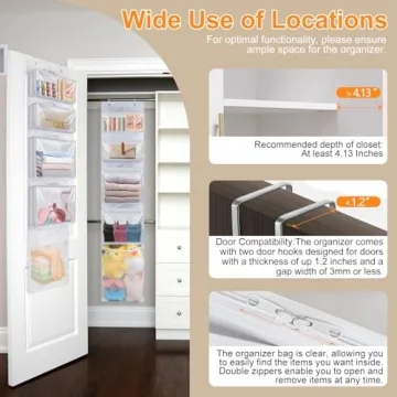 Woodoulogy Over Door Storage Organizer for Kids