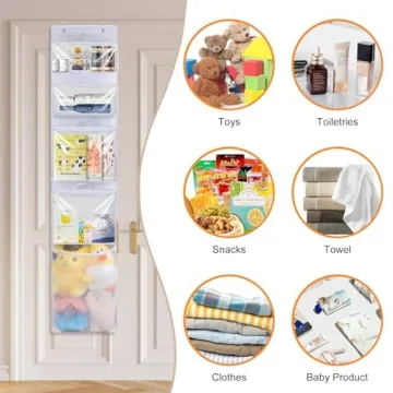 Woodoulogy Over Door Storage Organizer for Kids