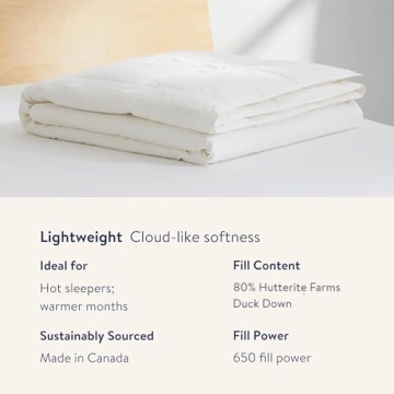 Brooklinen Lightweight Luxury Down Alternative Comforter for All Seasons