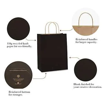 Durable Kraft Paper Gift Bags - Eco-Friendly & Stylish