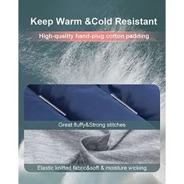 CREATMO US Womens Quilted Hooded Vest Outerwear Stand Collar Gilet For Spring Fall Winter Navy L