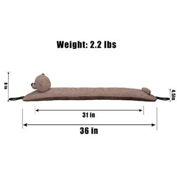 Marwood Under Door Draft Stopper Decorative Wind Stopper 36 inch for Door & Window, Weighted Animal ...