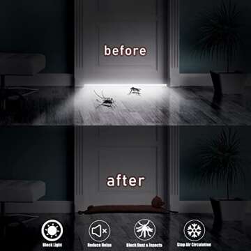 Marwood Under Door Draft Stopper Decorative Wind Stopper 36 inch for Door & Window, Weighted Animal Air Draft Stopper Snake Noise Blocker for Bottom of Door with Hanging Loops -Bear