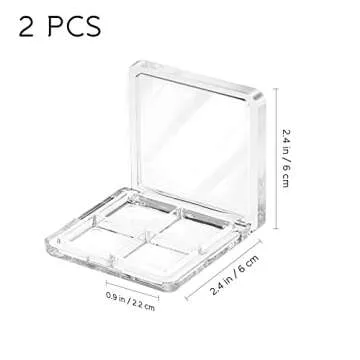 Beaupretty Empty Lipstick Palette，2 Pieces Empty Lipstick Box DIY Eyeshadow Powder Blush Lipstick Palette Empty Highlighters Container Empty Eyeshadow Pan Makeup Palette for Women