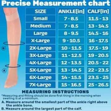 ABSOLUTE SUPPORT - Sheer Compression Stockings for Women 20-30mmHg - Graduated Support Compression S...