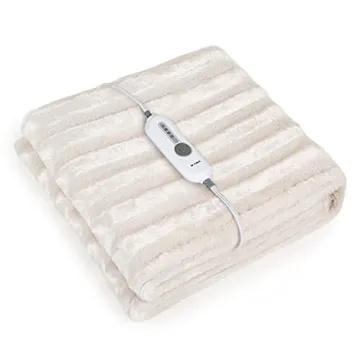 WOOMER Heated Throw Blanket Soft Faux Fur Fast Heating