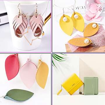 HGUAN Smooth Solid Color White Faux Leather 12"X53"(30cmX135cm),Faux Leather Sheets Roll Very Suitable for Making Crafts, Leather Earrings, Bows,Sewing (White)