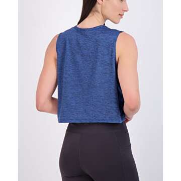 5 Pack: Womens Summer Cute Crop Tank Top Shirt Trendy Dry Fit Ladies Tops Tees Athletic Yoga Workout Running Gym Active Cropped Exercise Women Loose Fit Sleeveless Fitness Tanks Camisole - Set 7, M