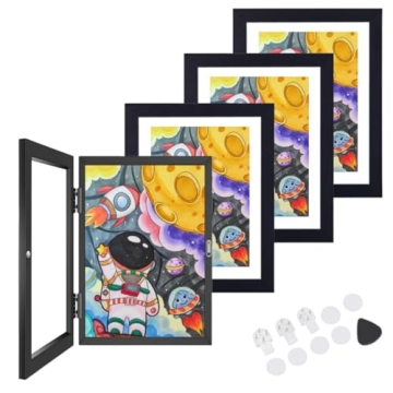 Jevuoyee [4 Packs] Kids Artwork Frames Changeable, 10"x12.5" Kids Art Frame