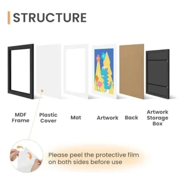 Kids Artwork Frames Changeable 10x12.5" for 150 Sheets