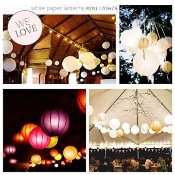 LOGUIDE Small LED Lights, 24 Pack, Battery Powered for Paper Lanterns,Balloons,Floral,Weddings & Festival Decorations (Warm White)