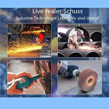 Bardland 4 pieses Flap Wheel 3-4/25-Inch x 1-Inch x 1/4-Inch HP,60 Grit for Rotary Tools (60# 80X25X6)