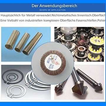 Bardland 4 pieses Flap Wheel 3-4/25-Inch x 1-Inch x 1/4-Inch HP,60 Grit for Rotary Tools (60# 80X25X6)