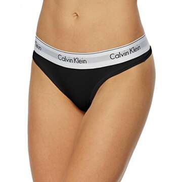 Calvin Klein Women's Modern Cotton Thong Panty - Soft, Breathable Comfort