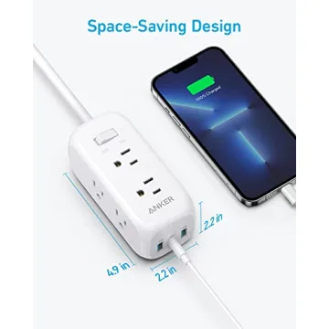 Anker USB C Power Strip 6 Outlets Surge Protector