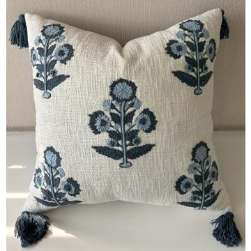 YugTex Hand Embroidered Decorative Pillow Cover 20x20