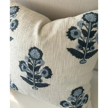 YugTex Hand Embroidered Decorative Pillow Cover 20x20