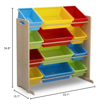 Delta Children 12 Bin Storage Organizer for Kids