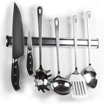 Heavy Duty 14 inch Magnetic Knife Holder Rack Aluminum