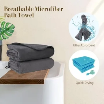 ORIGHTY Soft Microfiber Bath Towels - Absorbent and Quick-Dry
