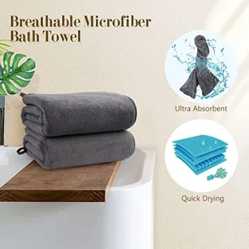 ORIGHTY Soft Microfiber Bath Towels - Absorbent and Quick-Dry