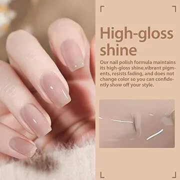 UNA GELLA Gel Nail Polish 15ml Neutral Nude Gel Polish Rose Romantic Jelly Nude Soak Off Base Gel Translucent Soak Off U V Gel Polish for Nail Art 0.5Oz French Manicure DIY at Home