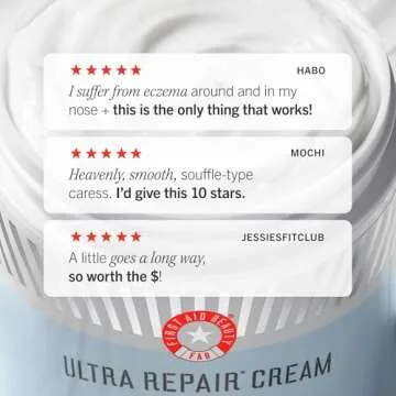 First Aid Beauty - Ultra Repair Cream, Intense Hydration Whipped Colloidal Oatmeal, Strengthens Skin Barrier in 7 Days & Helps Relieve Eczema, Luxury Face & Body Moisturizer, Grapefruit Scent, 12 oz