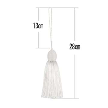 Fenghuangwu 2pcs Tassel Charms Polyester Key Tassels with Loop,DIY Handmade Craft Accessories of Hom...
