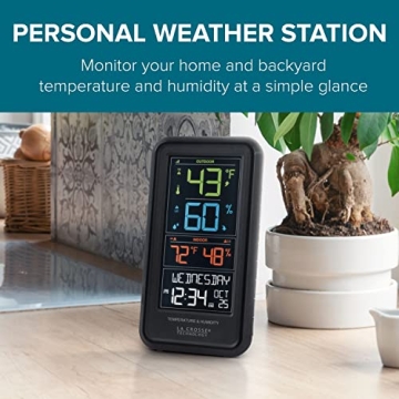 La Crosse Technology Indoor/Outdoor Thermometer with Color Display