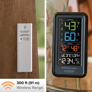 La Crosse Technology Indoor/Outdoor Thermometer with Color Display