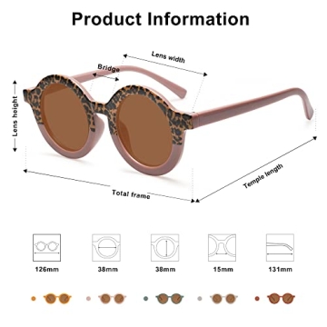 SOJOS Cute Round Polarized Sunglasses UV400 for Kids
