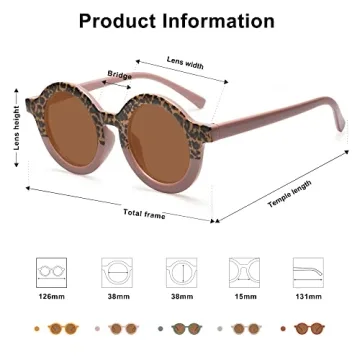SOJOS Cute Round Polarized Sunglasses UV400 for Kids