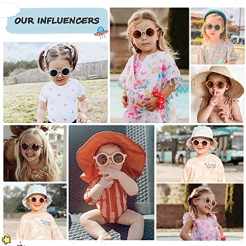 SOJOS Cute Round Polarized Sunglasses UV400 for Kids