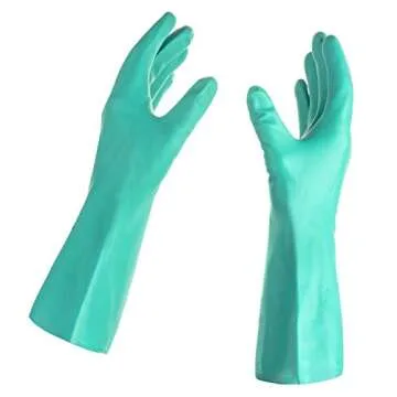 TUSKO PRODUCTS Best Nitrile Rubber Cleaning, Household, Dishwashing Gloves, Latex Free, Vinyl Free, ...