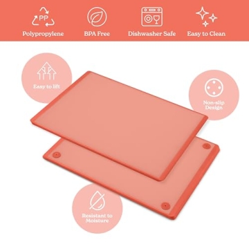 SMIRLY Dishwasher Safe Cutting Board Set for Kitchen