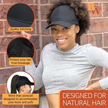 Satin Lined Baseball Hat for Natural Hair | Stylish & Comfortable