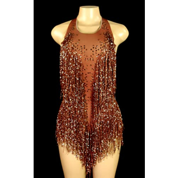 FANCISSORS Fringe Bodysuit for Parties and Dances