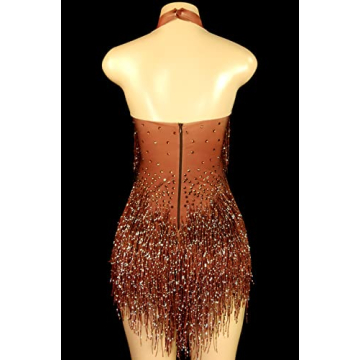 FANCISSORS Fringe Bodysuit for Parties and Dances