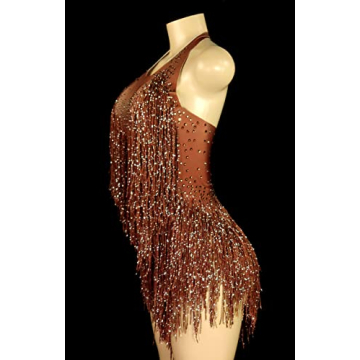 FANCISSORS Fringe Bodysuit for Parties and Dances