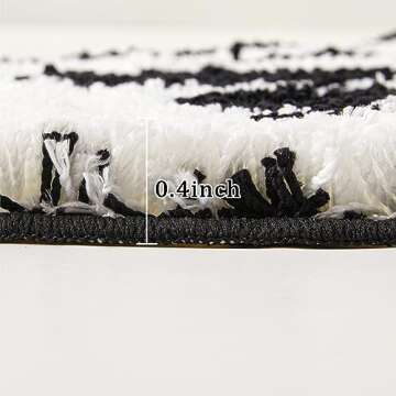 Spooky Ghost Shaped Tuft Halloween Rugs for Bathroom Bedroom Kitchen Entryway Living Room, Non-Slip Washable Gothic Creepy Cute Spirit 2x3 Small Throw Rugs Halloween Themed Room Decorations