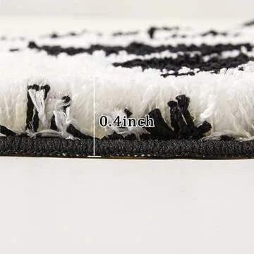 Spooky Ghost Shaped Tuft Halloween Rugs for Bathroom Bedroom Kitchen Entryway Living Room, Non-Slip Washable Gothic Creepy Cute Spirit 2x3 Small Throw Rugs Halloween Themed Room Decorations